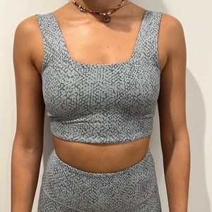 Varley Gray snakeskin sports bra XS